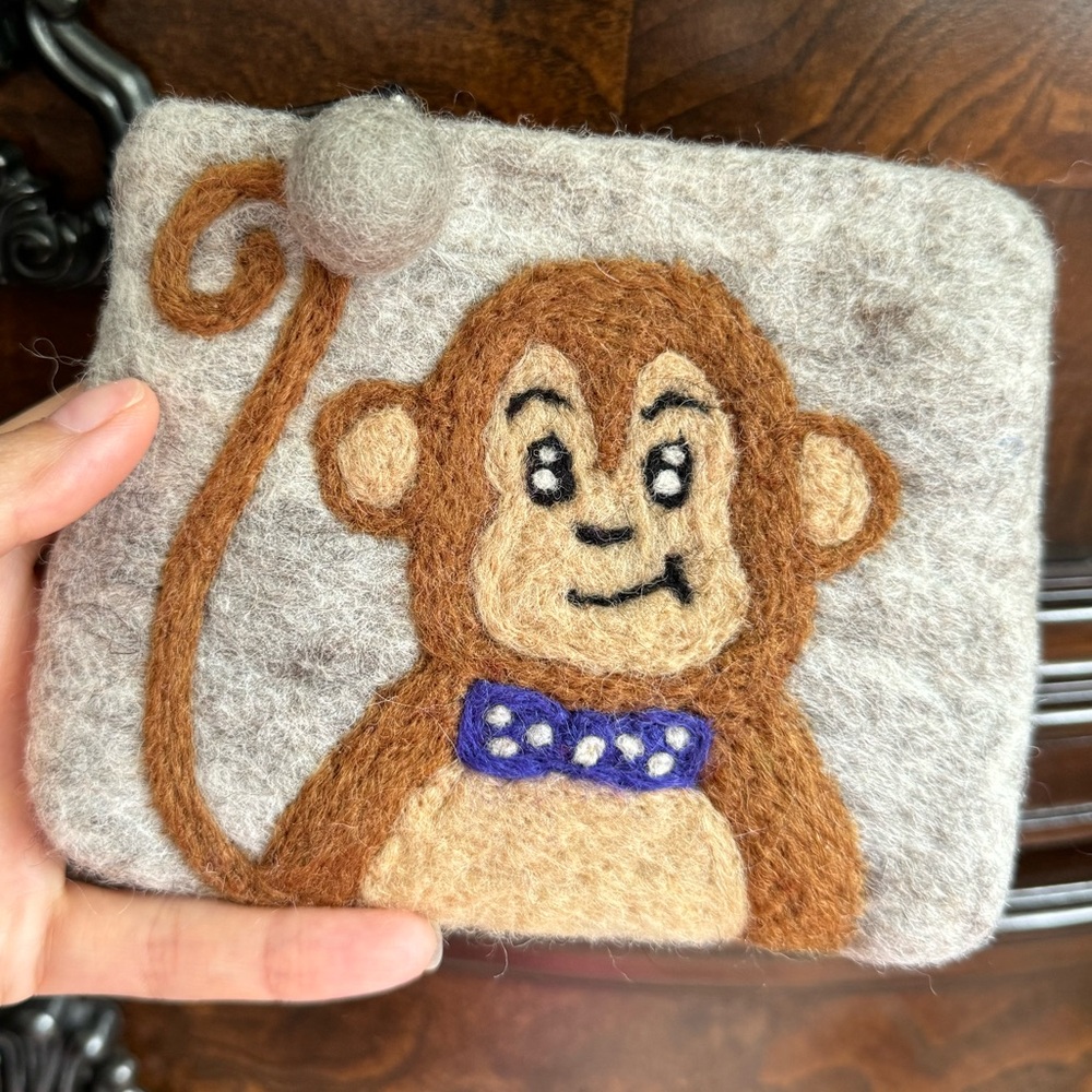 wool felt wallet, card bag, storage bag, unisex